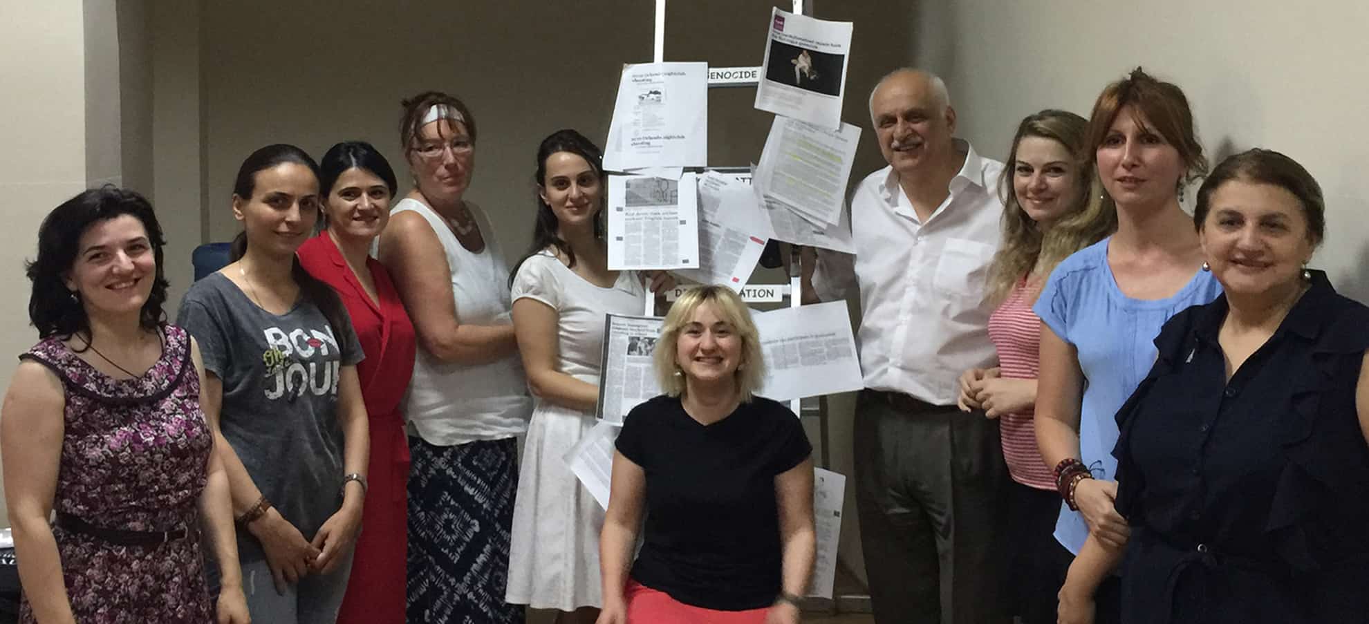 Teachers after a workshop based on the Ladder of Prejudice: From Name Calling to Genocide.