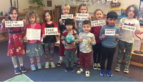 Interactive word games as a method for engaging younger students in conversations about Human Rights as related to the ReUse mission